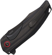 Reate Jack Jr Frame Lock Black/Red Folding Knife — CPM S30V [REA200] — product view 2
