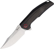 Reate Jack Jr Frame Lock Satin/Red Folding Knife — CPM S30V / Black [REA201] — product view 1