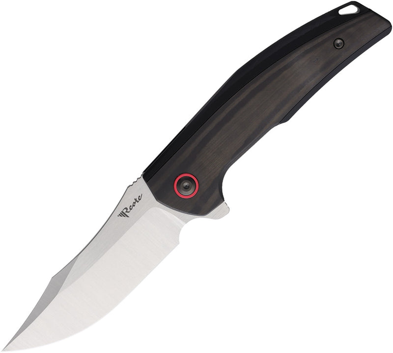 Reate Jack Jr Frame Lock Satin/Red Folding Knife — CPM S30V / Black [REA201] — product view 1