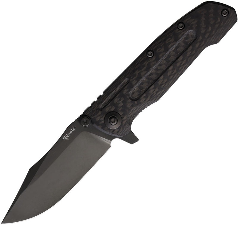 Reate 9D-V2 Frame Lock Black DLC Folding Knife — 154CM [REA205] — product view 1