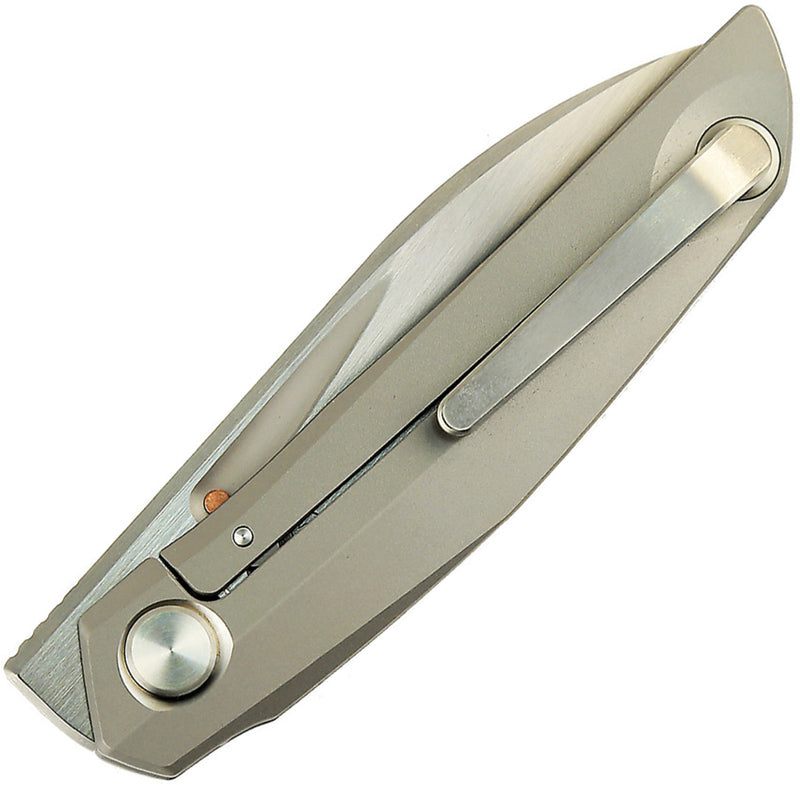 Reate VK Anub Frame Lock Bead Blast Ti Folding Knife — Elmax [REA212] — product view 2