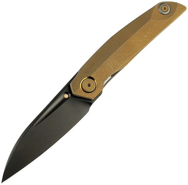 Reate VK Anub Frame Lock Bronze Folding Knife — Elmax / Brown [REA213] — product view 1