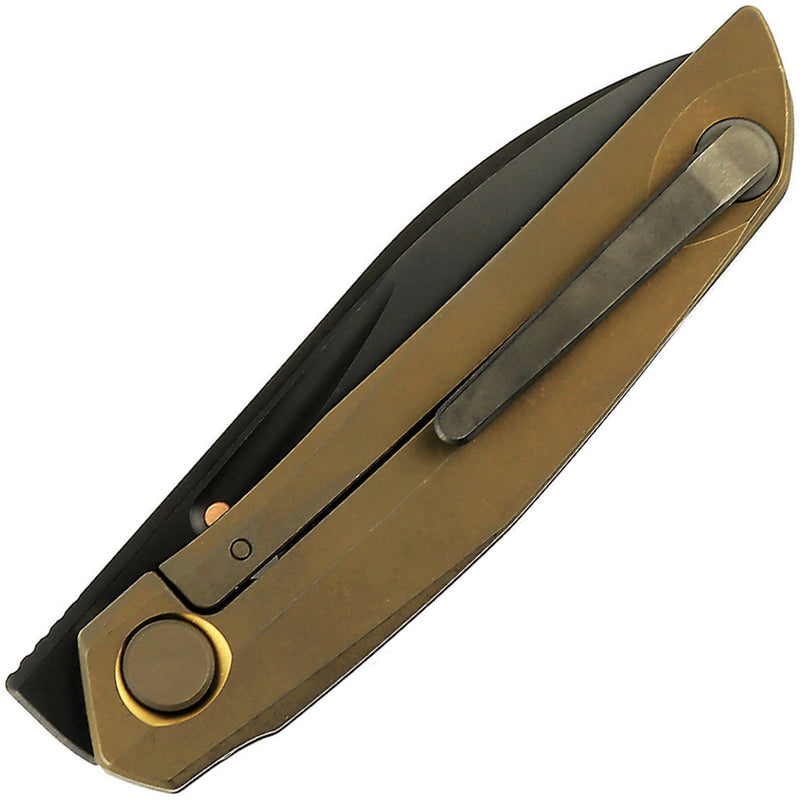 Reate VK Anub Frame Lock Bronze Folding Knife — Elmax / Brown [REA213] — product view 2