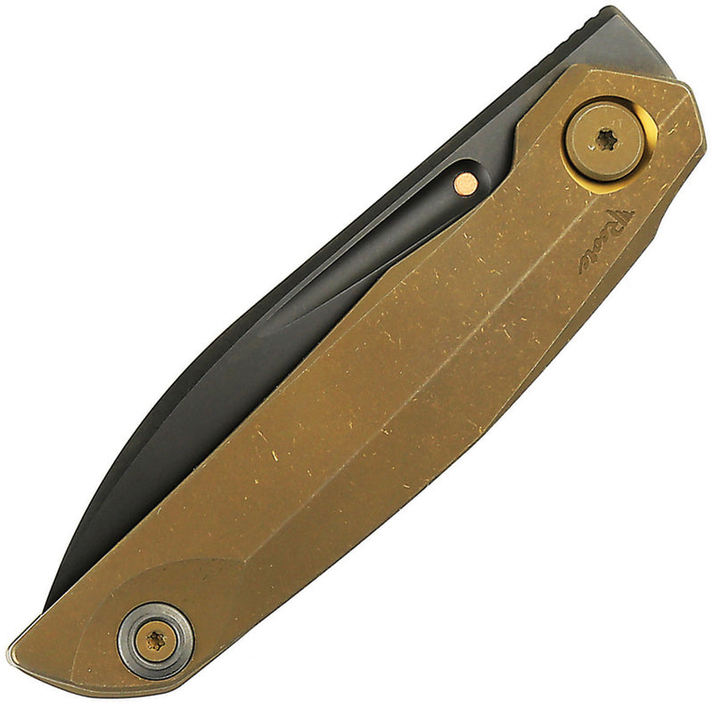 Reate VK Anub Frame Lock Bronze Folding Knife — Elmax / Brown [REA213] — product view 3