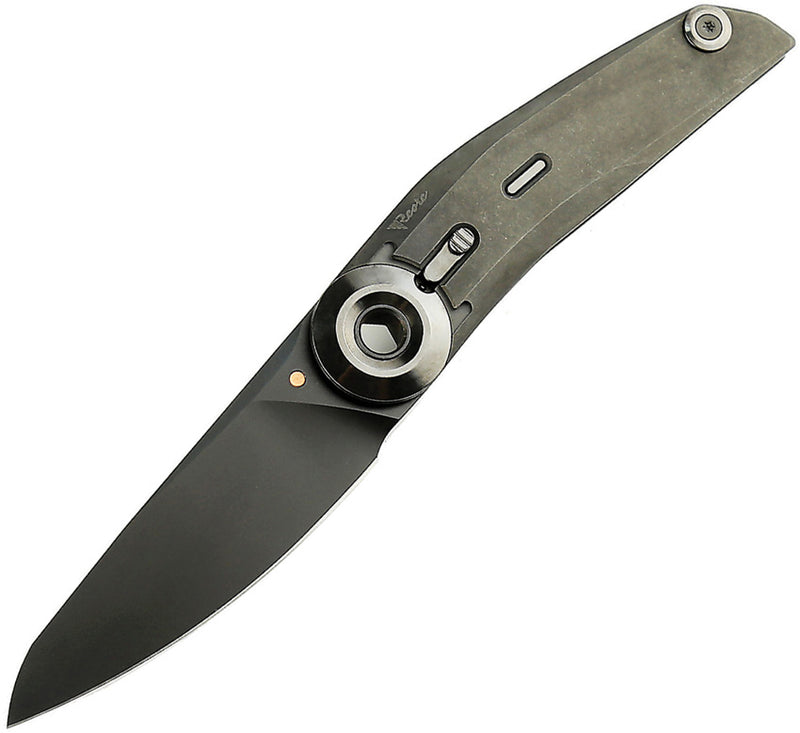 Reate VK Tron Detent Action Black DLC Folding Knife — Bohler M390 [REA217] — product view 1