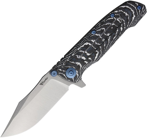 Reate 9DV2 Frame Lock Storm Fat CF Folding Knife — CPM-154 [REA227] — product view 1
