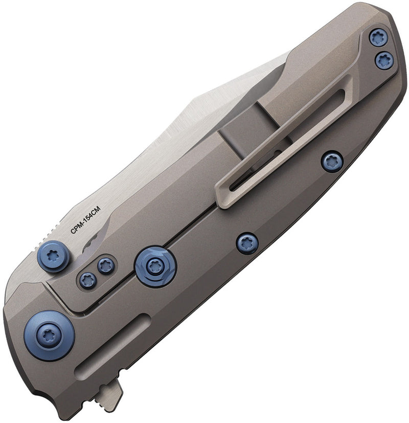 Reate 9DV2 Frame Lock Lava Fat CF Folding Knife — CPM-154 [REA228] — product view 2