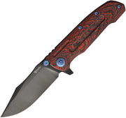 Reate 9DV2 Frame Lock Lava Fat CF Folding Knife — CPM-154 [REA231] — product view 1