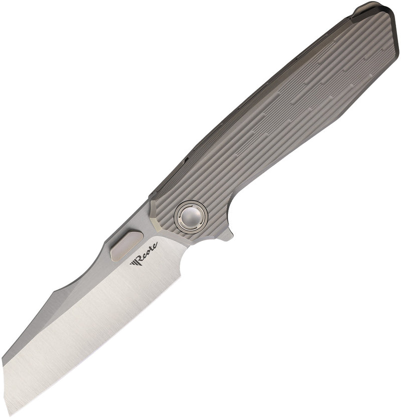 Reate Mantis Inset Liner Lock Bead Blast Folding Knife — Elmax / Gray [REA234] — product view 1