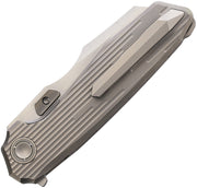 Reate Mantis Inset Liner Lock Bead Blast Folding Knife — Elmax / Gray [REA234] — product view 2