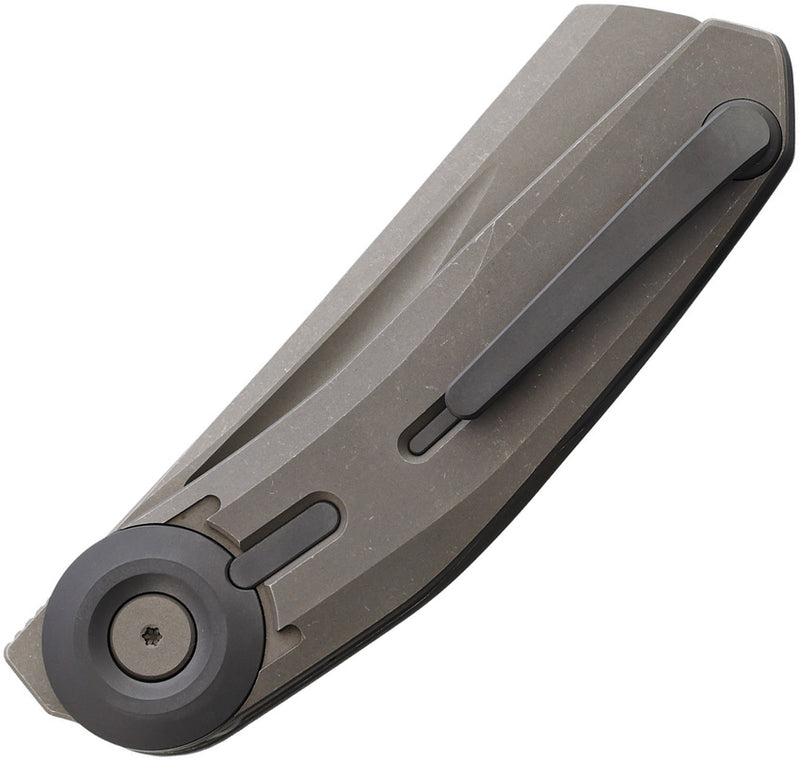 Reate VK-CLU Liner Lock Black Stonewash Folding Knife — Elmax [REA241] — product view 2