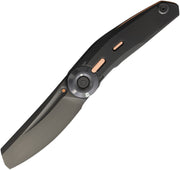 Reate VK-CLU Liner Lock Black Folding Knife — Elmax [REA242] — product view 1