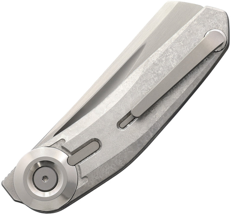 Reate VK-CLU Liner Lock Gray Folding Knife — Elmax [REA243] — product view 2