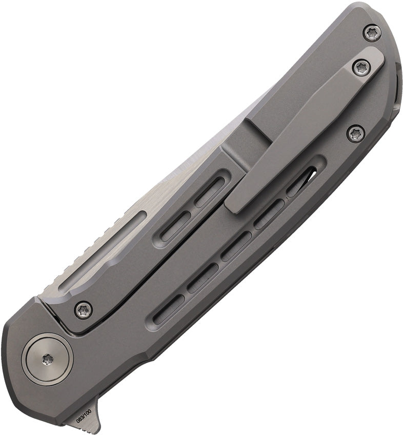 Reate Remedy Frame Lock Bead Blast Folding Knife — Elmax [REA248] — product view 2