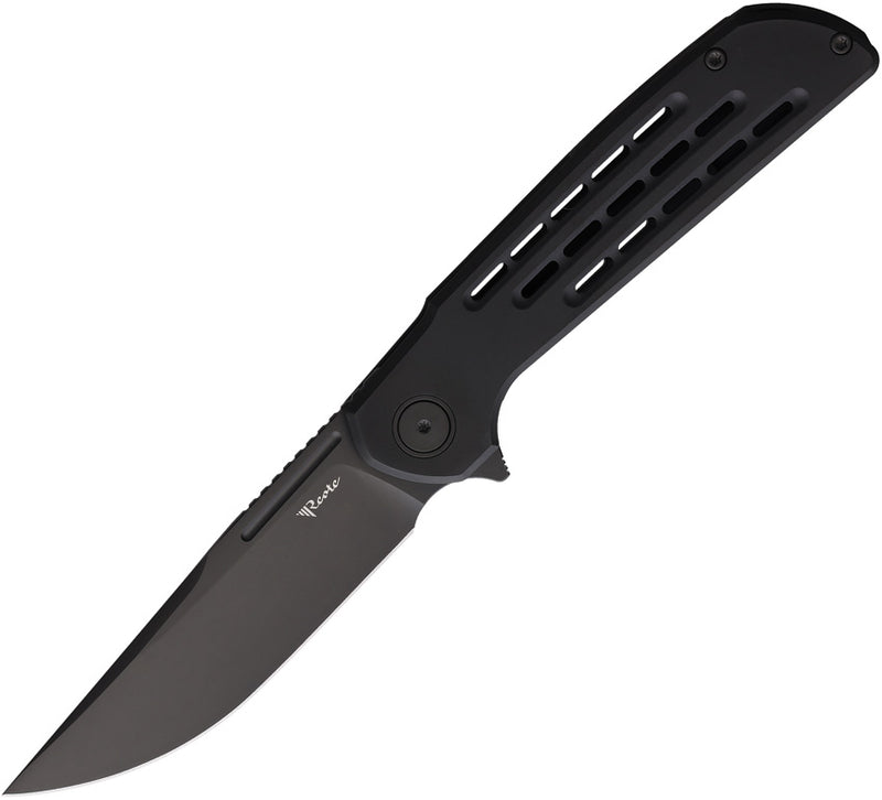 Reate Remedy Frame Lock Black Folding Knife — Elmax [REA250] — product view 1