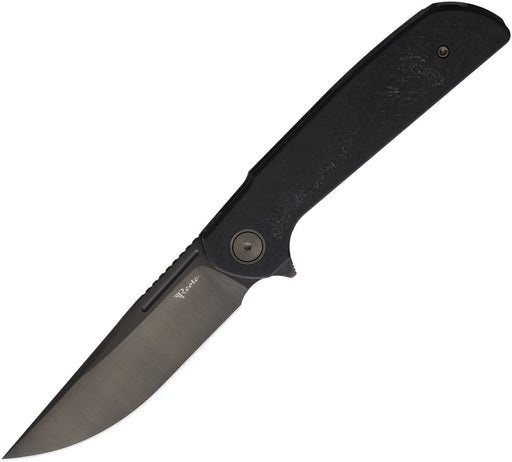Reate Remedy Frame Lock Black Folding Knife — Elmax [REA252] — product view 1