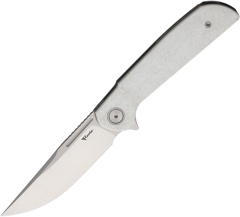 Reate Remedy Frame Lock White Folding Knife — Elmax [REA253] — product view 1