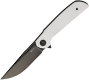 Reate Remedy Frame Lock White Folding Knife — Elmax [REA254] — product view 1