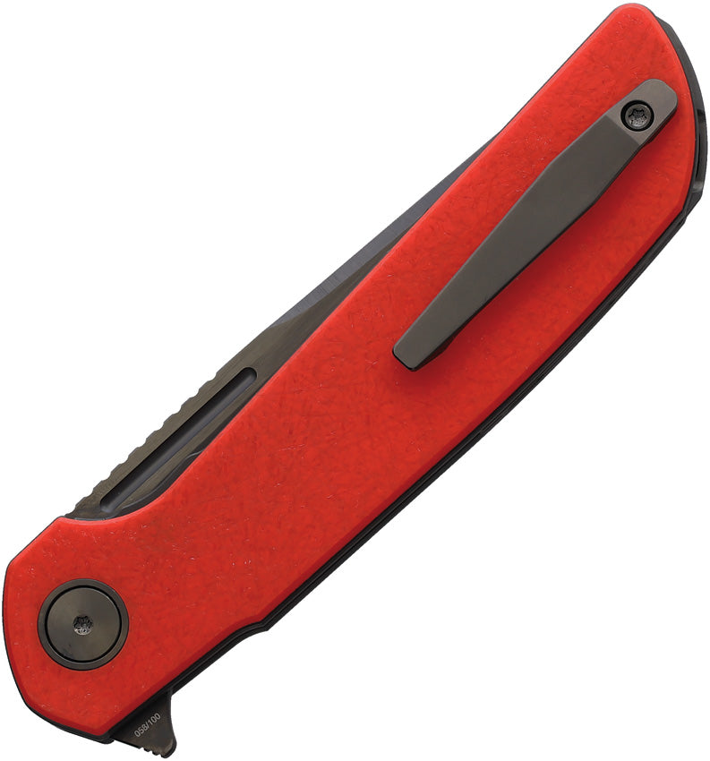 Reate Remedy Frame Lock Red Folding Knife — Elmax [REA256] — product view 2