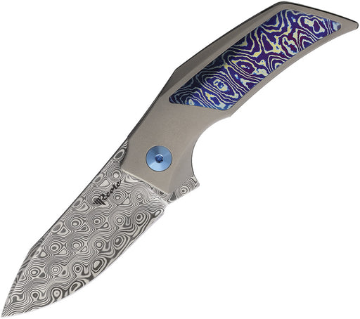 Reate T2500 Frame Lock TI Damasteel Folding Knife [REA259] — product view 1