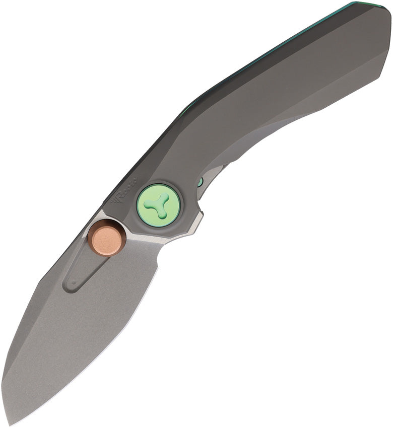 Reate VK-FROK Frame Lock Ti Bead Blast Folding Knife — Elmax [REA261] — product view 1