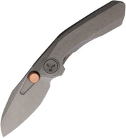 Reate VK-FROK Frame Lock Ti Stonewash Folding Knife — Elmax [REA262] — product view 1