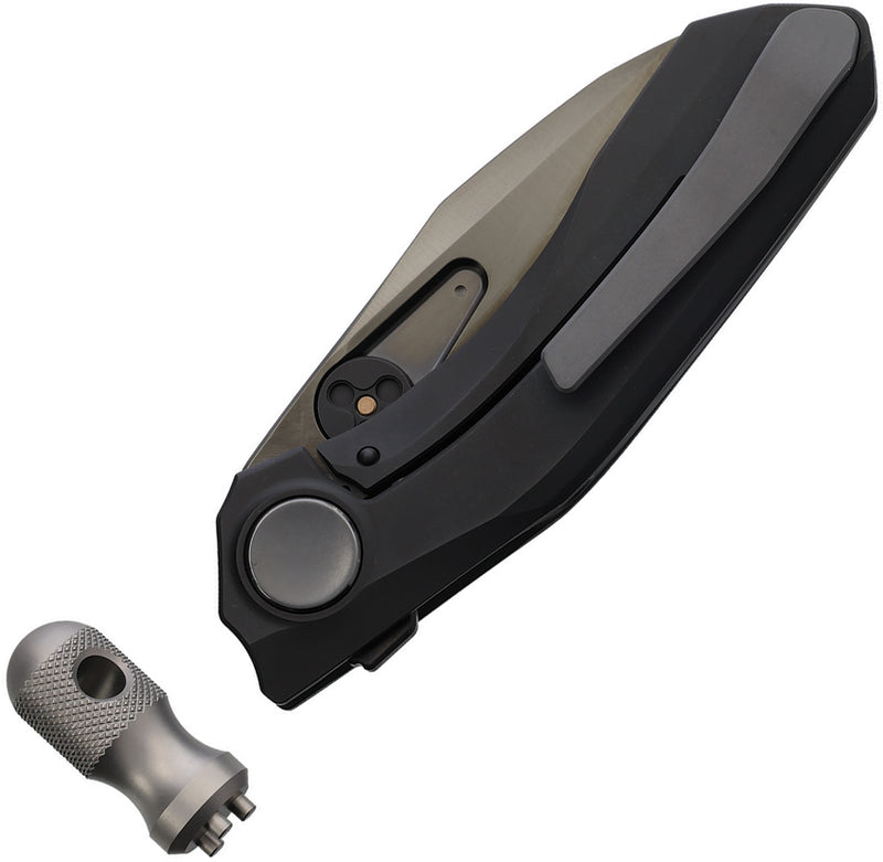 Reate VK-FROK Frame Lock Ti PVD Folding Knife — Elmax / Black [REA263] — product view 2
