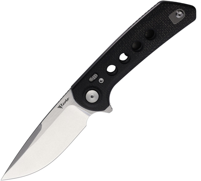 Reate PL-XF Pivot Lock Black Micarta Stonewash Folding Knife — Nitro V [REAPLXF11] — product view 1
