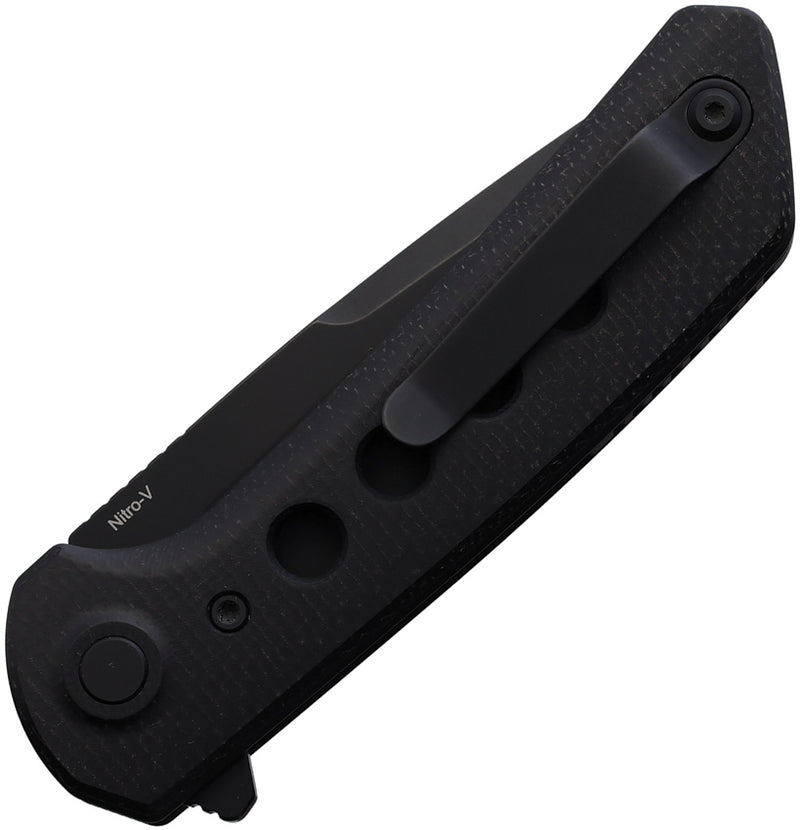 Reate PL-XF Pivot Lock Black Micarta PVD Folding Knife — Nitro V [REAPLXF12] — product view 2