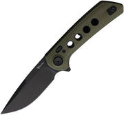 Reate PL-XF Pivot Lock Green Micarta PVD Folding Knife — Nitro V [REAPLXF4] — product view 1