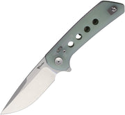Reate PL-XF Pivot Lock Jd G10 Stonewash Folding Knife — Nitro V / Green [REAPLXF7] — product view 1