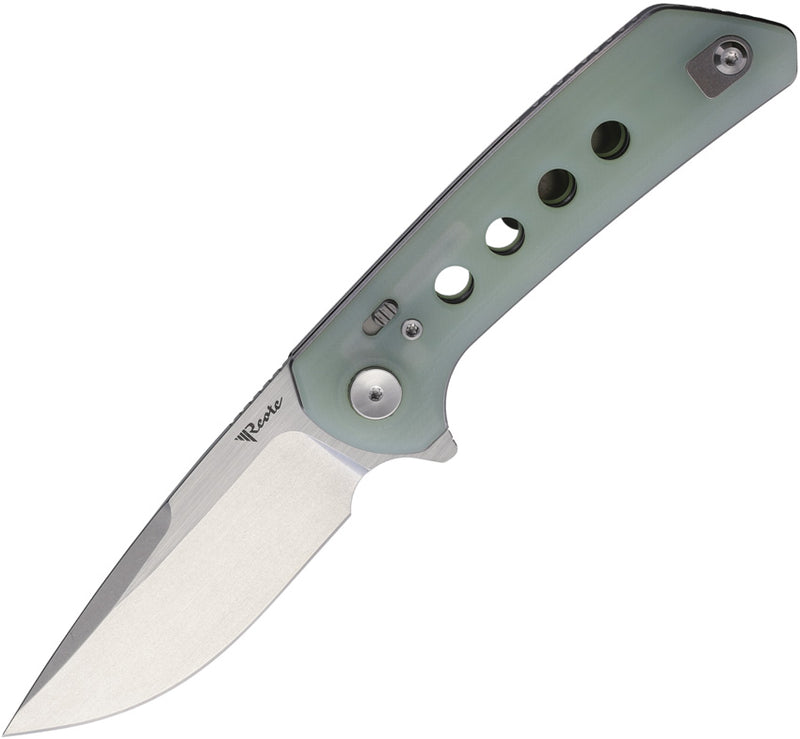 Reate PL-XF Pivot Lock Jd G10 Stonewash Folding Knife — Nitro V / Green [REAPLXF7] — product view 1