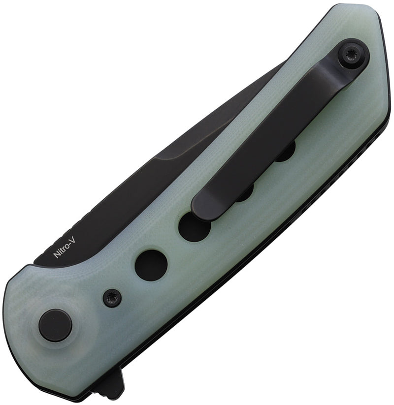 Reate PL-XF Pivot Lock Jd G10 PVD Folding Knife — Nitro V / Green [REAPLXF8] — product view 2
