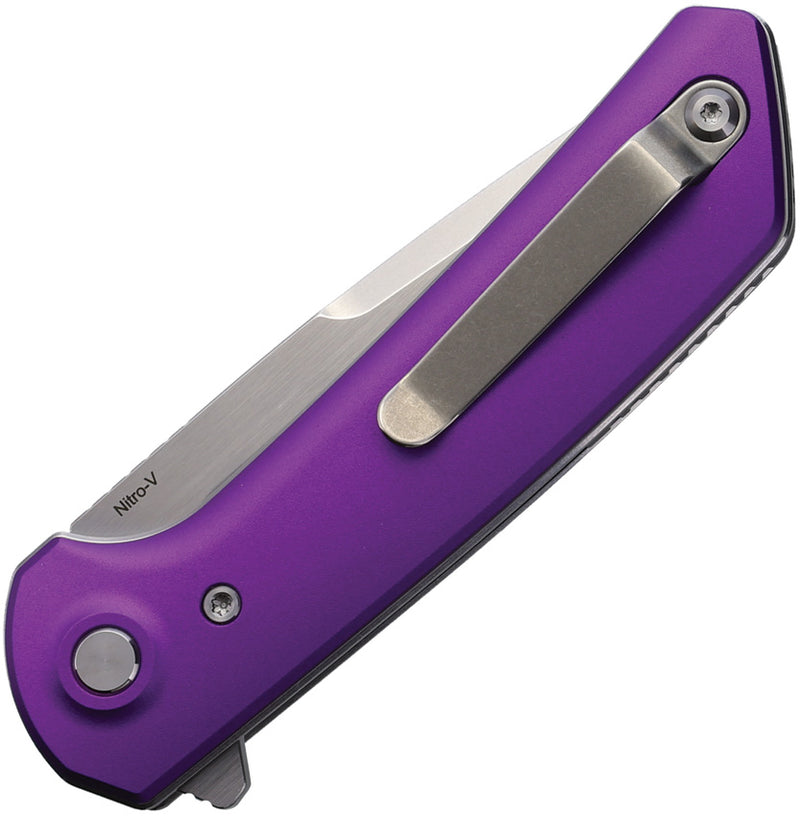 Reate PL-XF Pivot Lock Purple Stonewash Folding Knife — Nitro V [REAPLXFA4] — product view 2
