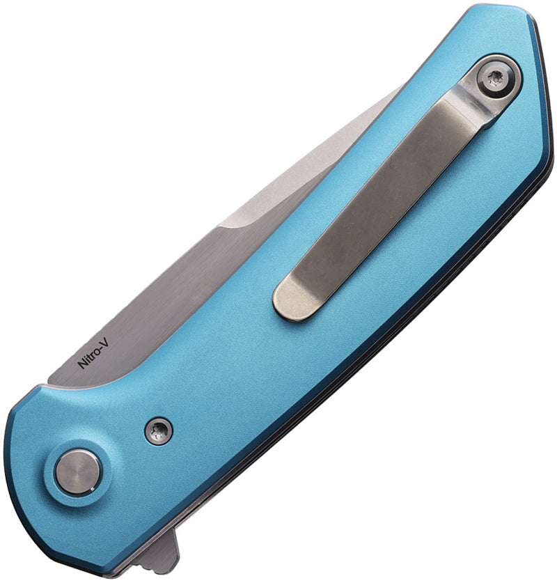 Reate PL-XF Pivot Lock Blue Folding Knife — Nitro V [REAPLXFA7] — product view 2