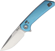 Reate PL-XF Pivot Lock Blue Folding Knife — Nitro V [REAPLXFA7] — product view 3