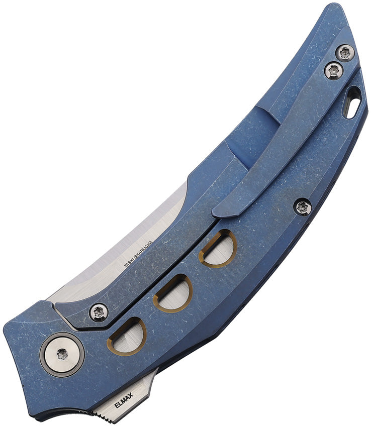 Reate Velocity Frame Lock Blue/Bz Folding Knife — Elmax [REAVEL2] — product view 2