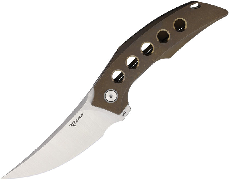Reate Velocity Frame Lock Bronze Folding Knife — Elmax / Brown [REAVEL4] — product view 1