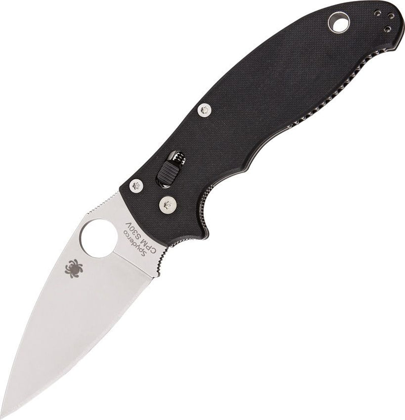 Spyderco Manix 2 Ball Bearing Lock (Black) (3.38" Satin) [C101GP2]