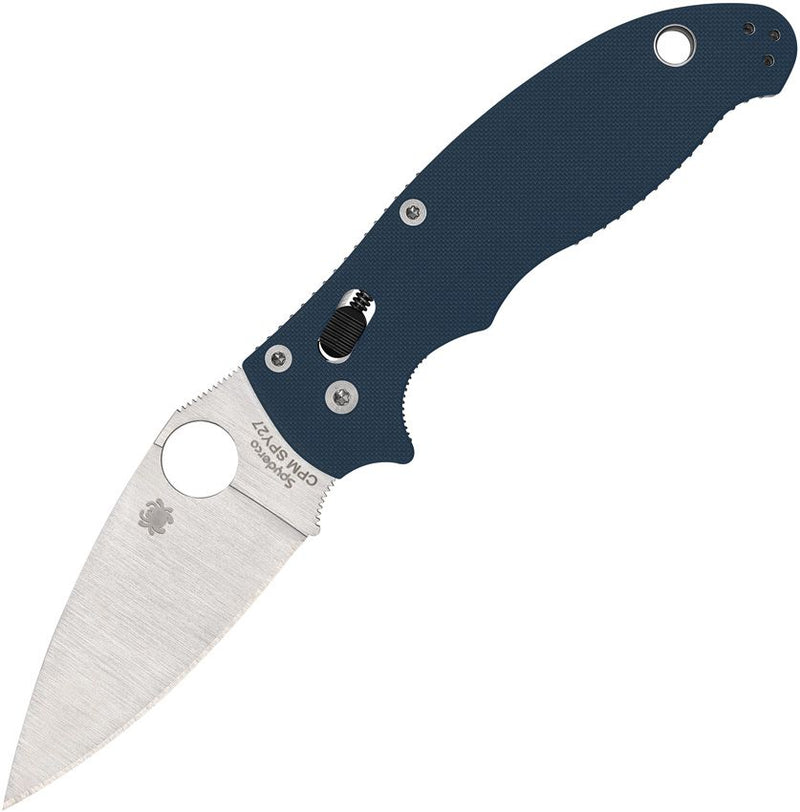 Spyderco Manix 2 Ball Bearing Lock (Blue) (3.38" Satin) [C101GPCBL2]