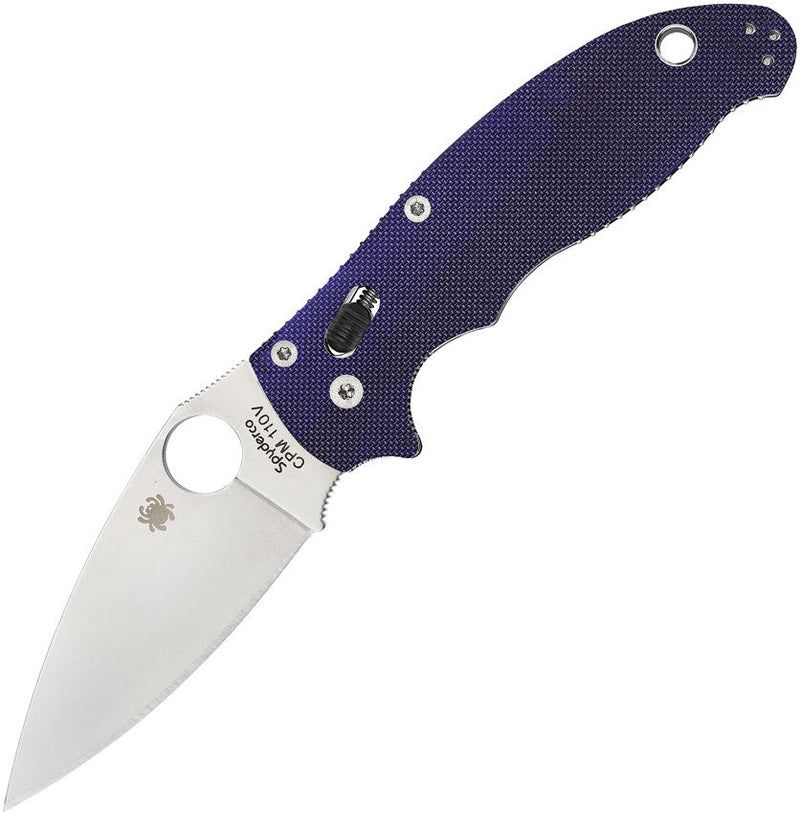 Spyderco Manix 2 Ball Bearing Lock (Blue) (3.38" Satin) [C101GPDBL2]