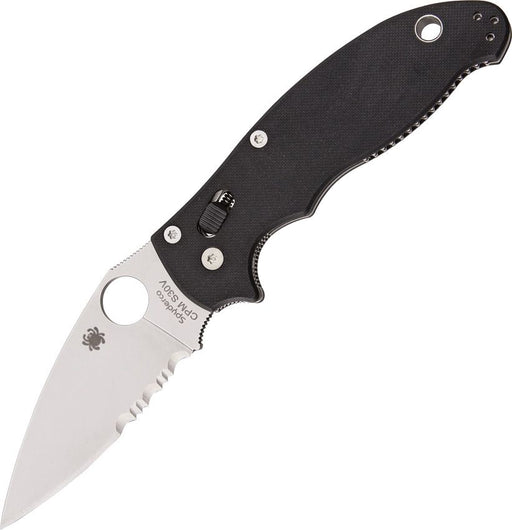Spyderco Manix 2 Ball Bearing Lock (Black) (3.38" Satin) [C101GPS2]