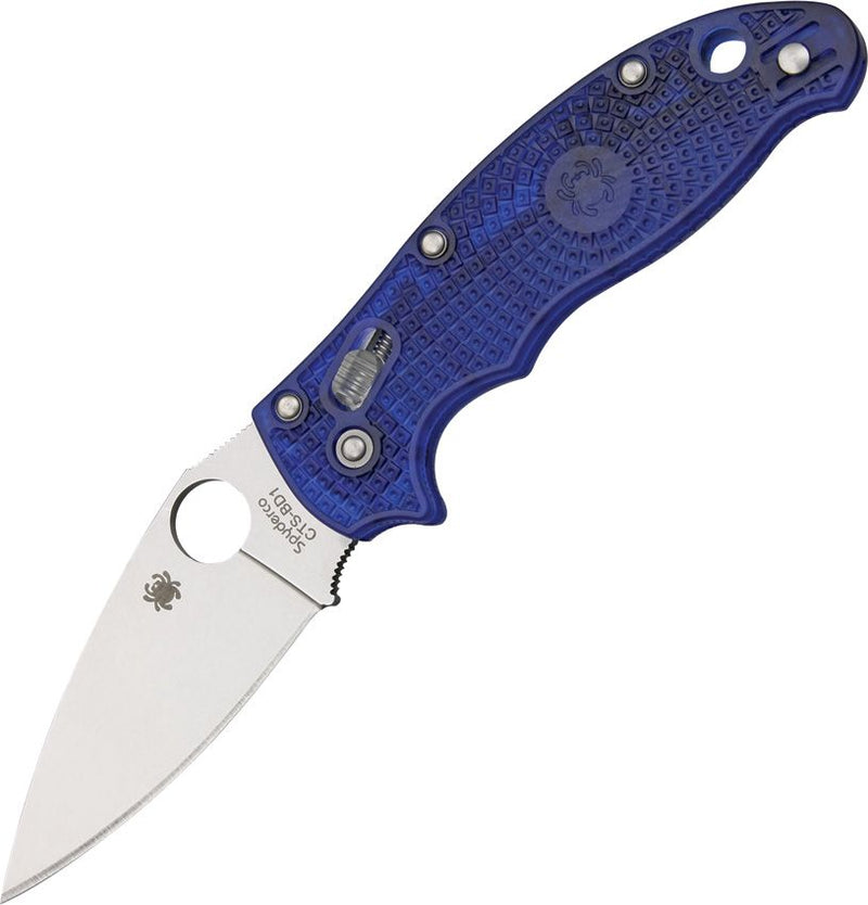 Spyderco Manix 2 Ball Bearing Lock (Blue) (3.38" Satin) [C101PBL2]
