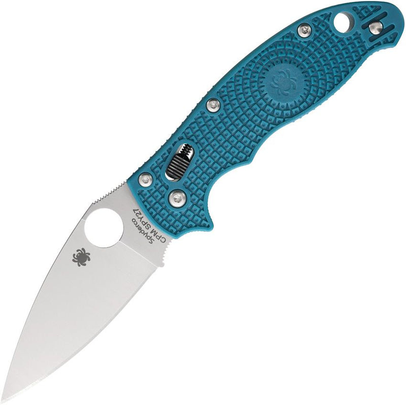Spyderco Manix 2 Ball Bearing Lock (Blue) (3.38" Satin) [C101PCBL2]