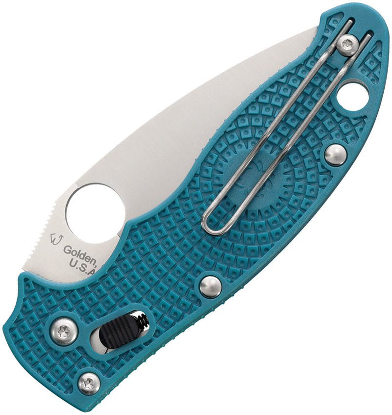 Spyderco Manix 2 Ball Bearing Lock (Blue) (3.38" Satin) [C101PCBL2] - Image 2