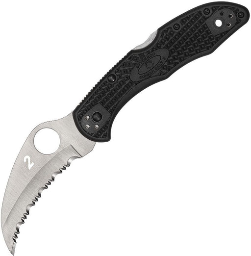 Spyderco Tasman Salt 2 Lockback (Black) (2.75" Satin) [C106SBK2]