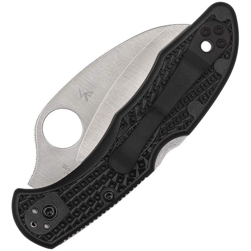 Spyderco Tasman Salt 2 Lockback (Black) (2.75" Satin) [C106SBK2] - Image 2