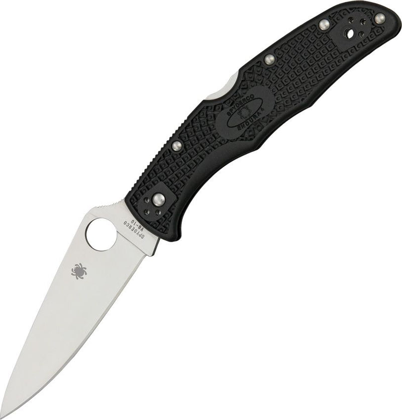 Spyderco Endura Lockback (Black) (3.75" Satin) [C10FPBK]