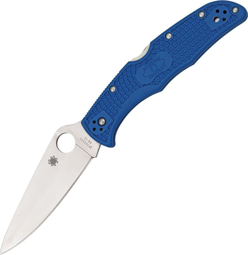 Spyderco Endura 4 Lockback Blue (Blue) (3.75" Satin) [C10FPBL]