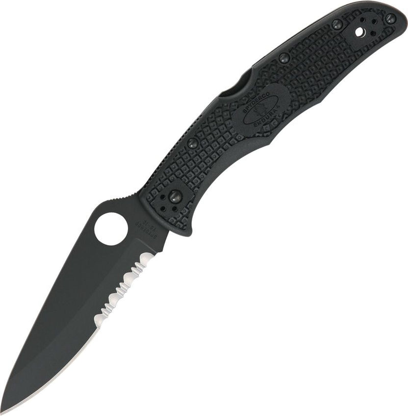 Spyderco Endura 4 Lockback (Black) (3.75" Satin) [C10PSBBK]